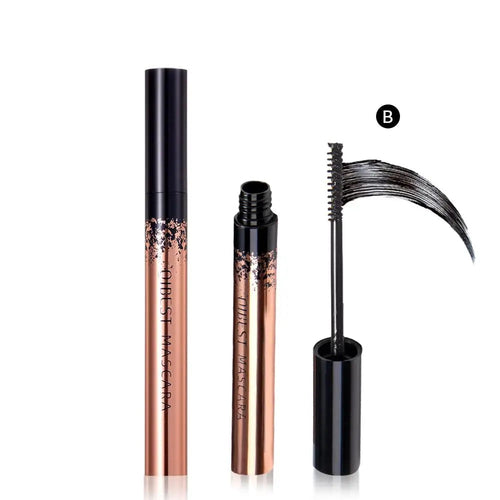 QIBEST Black Mascara Eyelashes Mascara 4D Silky Eyelashes Lengthening