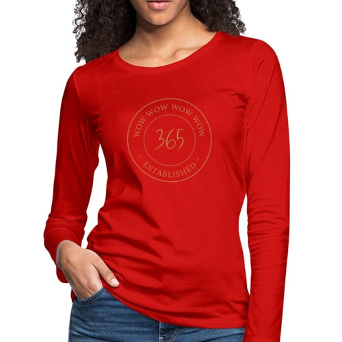 Womens Graphic Tee - Wow 356 Established Long Sleeve T-shirt